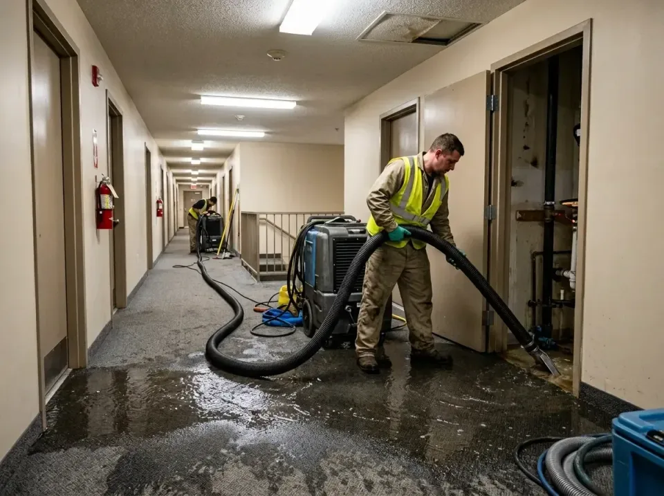 multi-unit-apartment-hallway-f-005 — frequently asked questions, Emergency Burst Pipe Water Extraction & Removal in Grovetow…